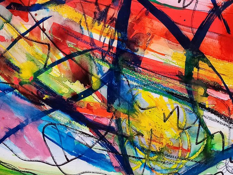 Original Abstract Seascape Painting by Dimitra Fakarou