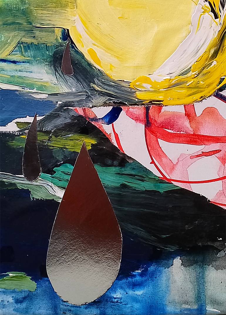 Original Symbolism Nature Painting by Dimitra Fakarou
