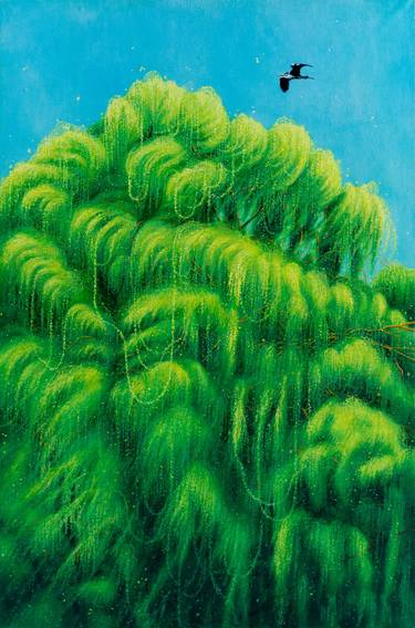 Original Symbolism Landscape Painting by Eui Jin Yun