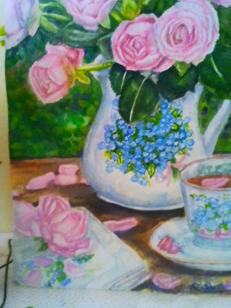 Original Art Deco Still Life Painting by Shelley Amos