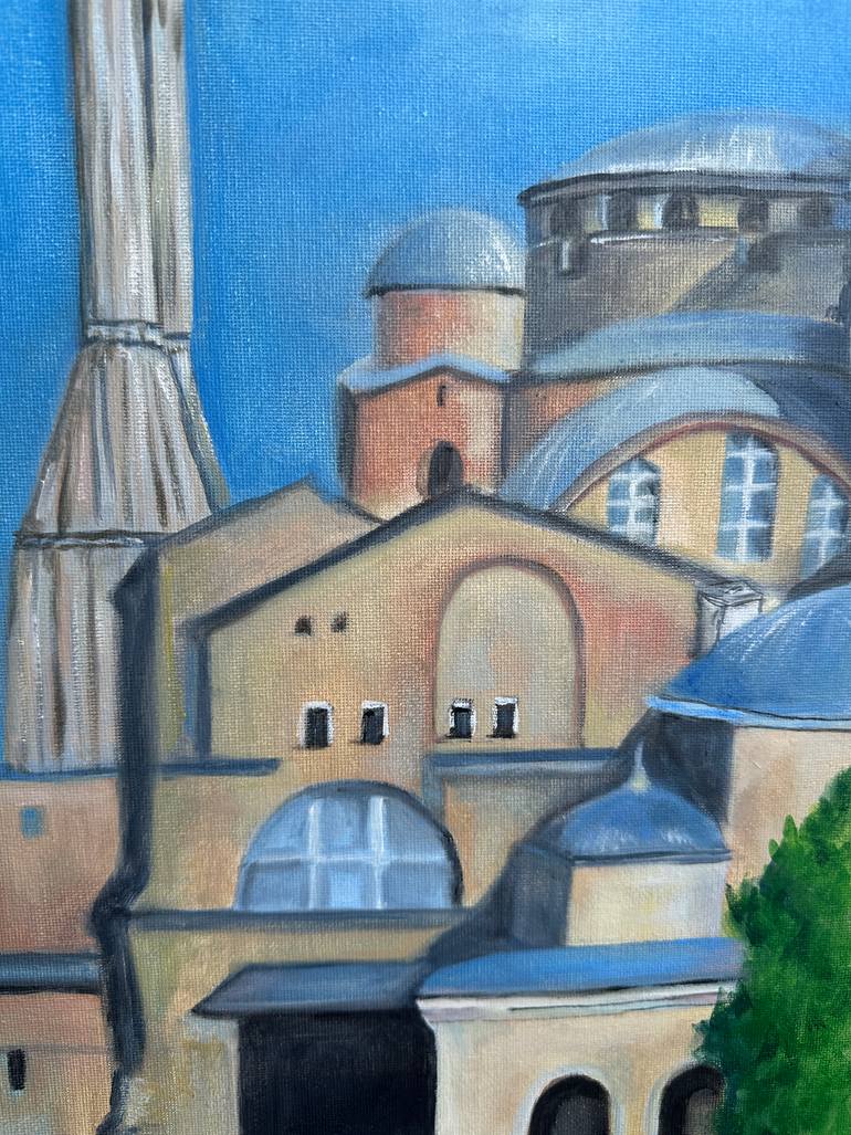 Original Expressionism Cities Painting by Anna Parhimovits