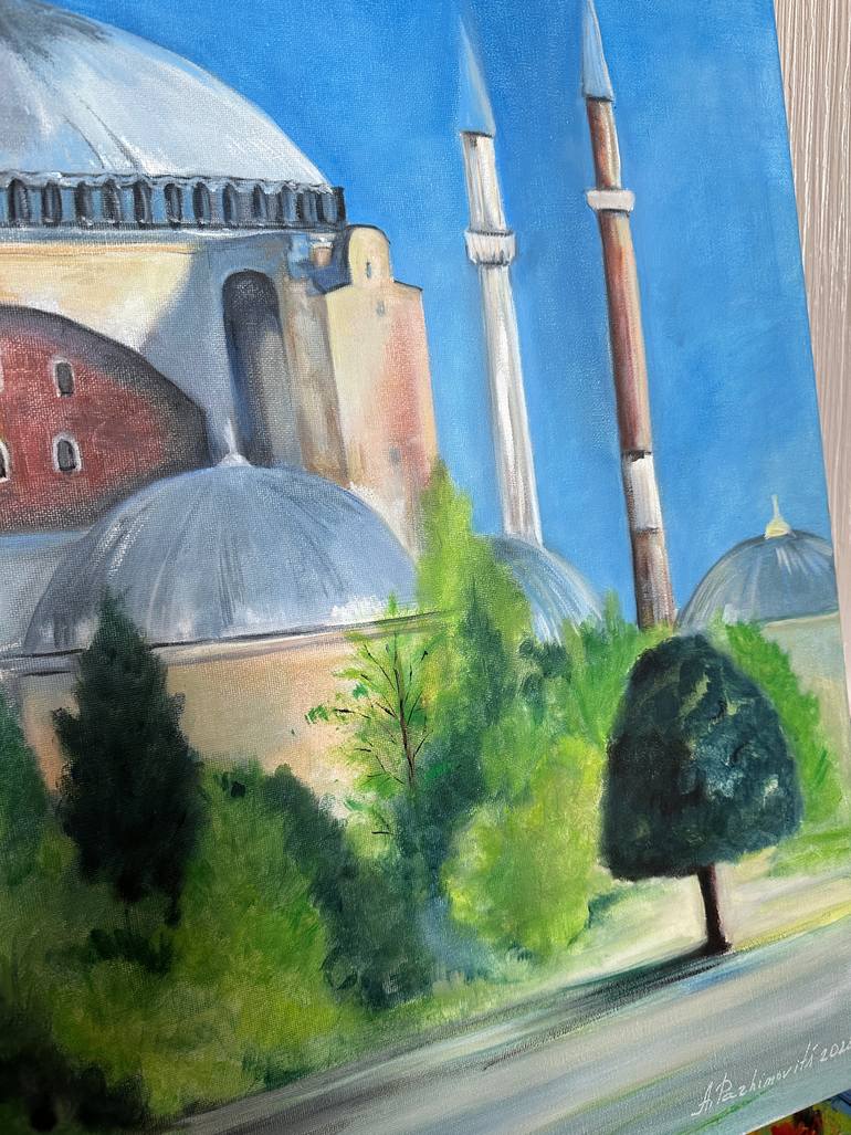 Original Expressionism Cities Painting by Anna Parhimovits