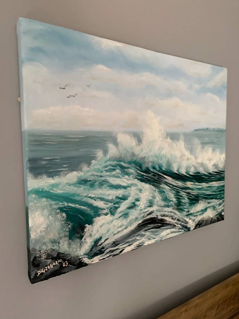 Original Realism Beach Painting by Frank Digregorio