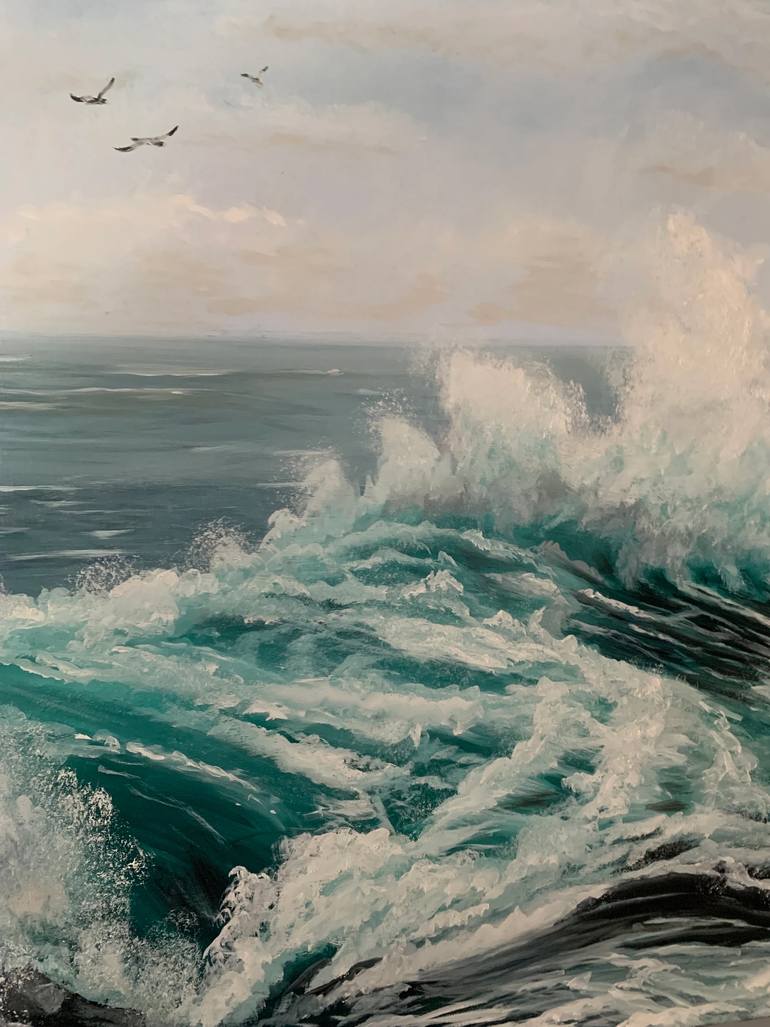 Original Realism Beach Painting by Frank Digregorio