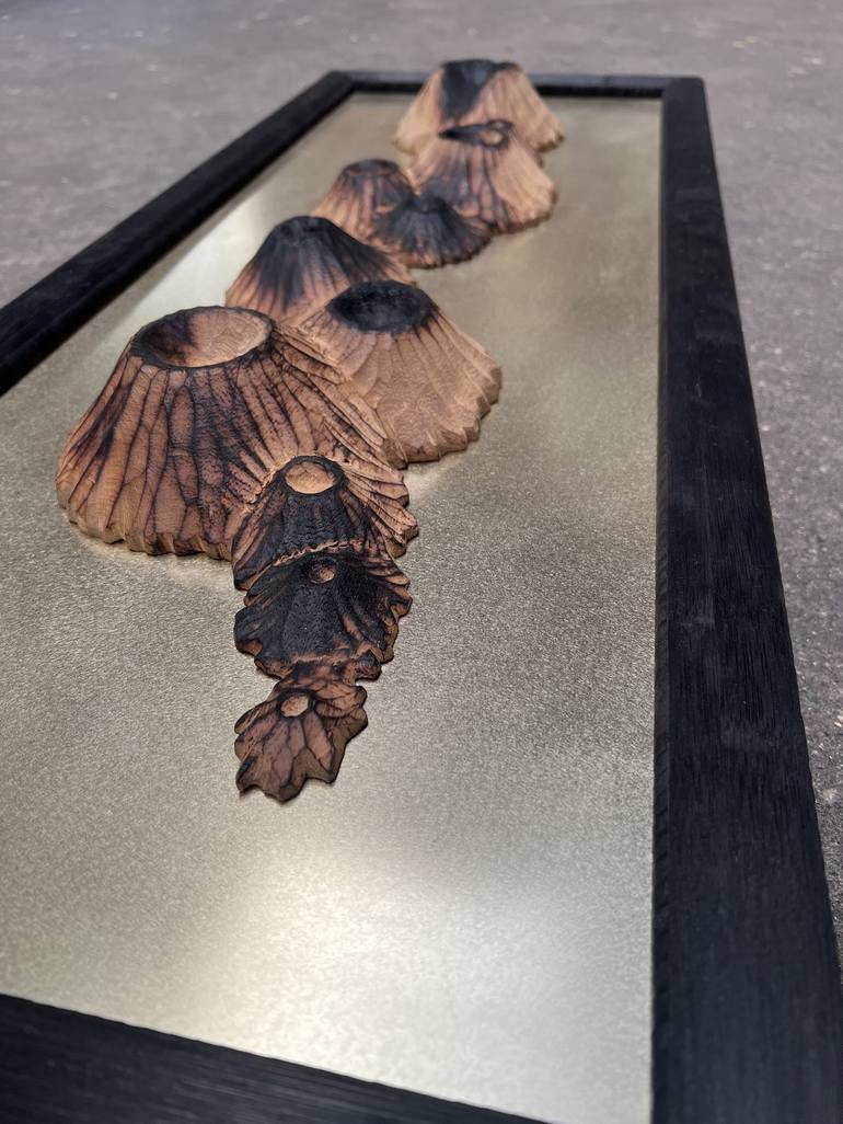 Original Art Nouveau Landscape Sculpture by Tom Van Der Have