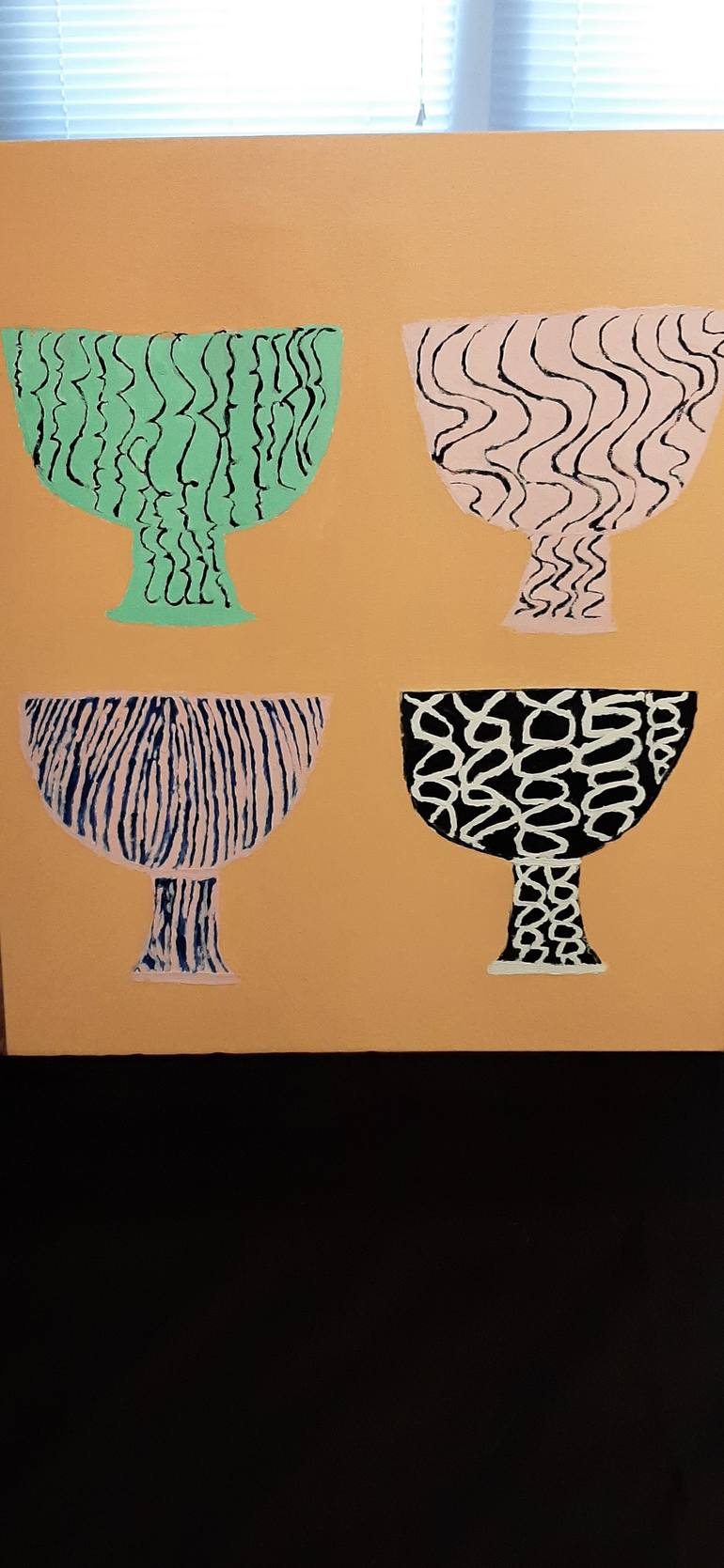 Original Abstract Floral Painting by Mary Hubbard