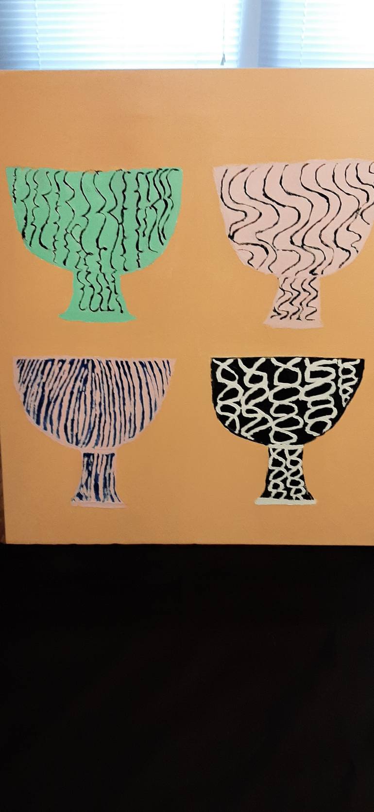 Original Abstract Floral Painting by Mary Hubbard