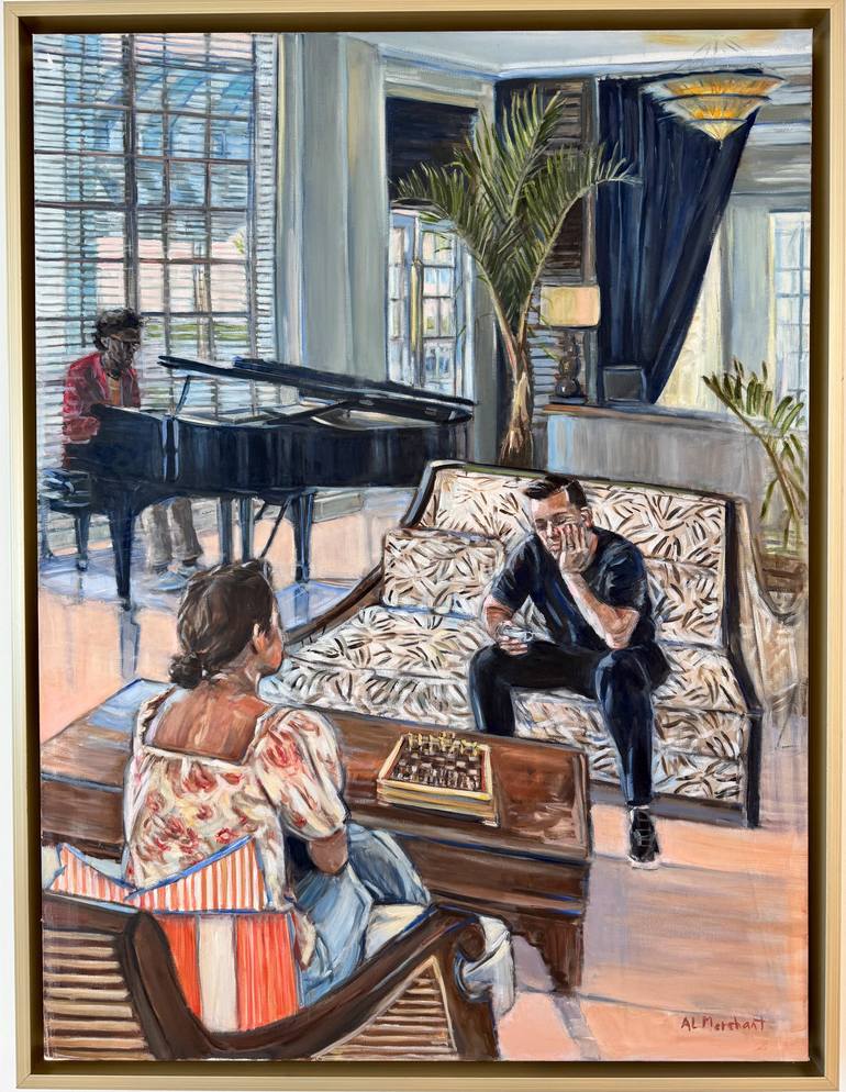 Original Contemporary Patterns Painting by Anne-Lise Merchant