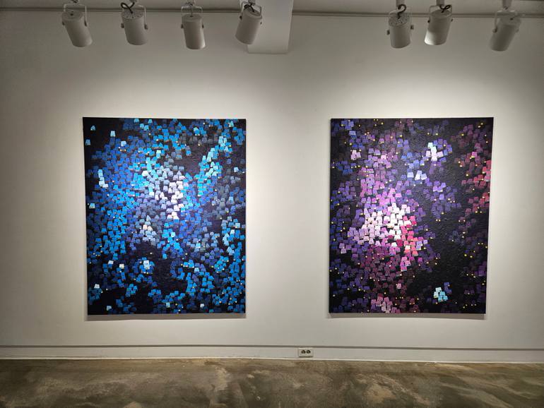 Original Abstract Outer Space Painting by Youyeong Seo