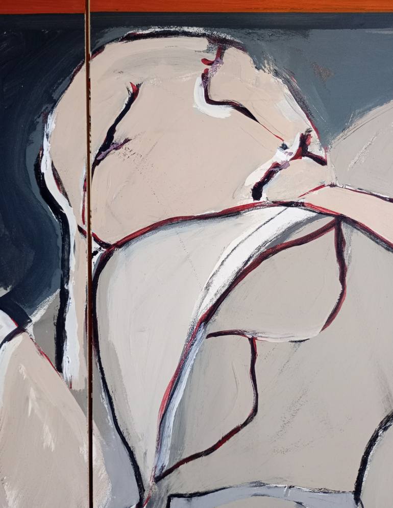Original Abstract Expressionism Classical Mythology Painting by F Ghysenberg