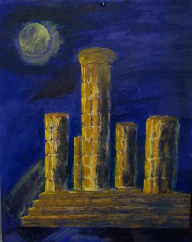Original Classicism Architecture Paintings by Sevasti Boutos