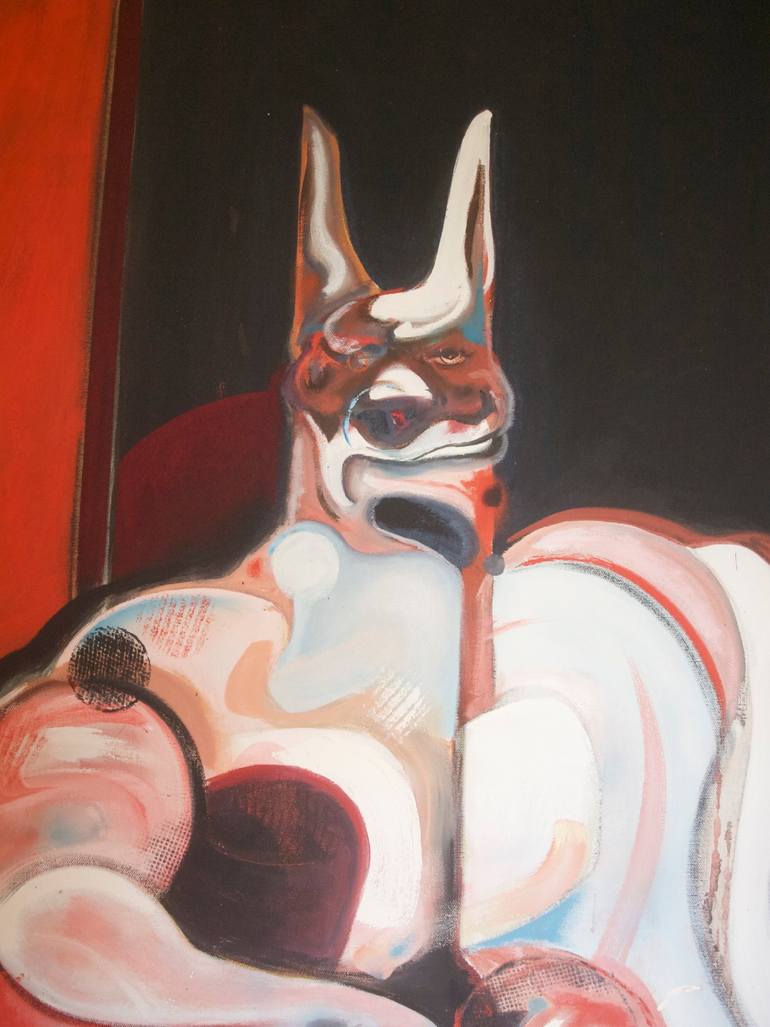 Original Modernism People Painting by Patrick Cuenot