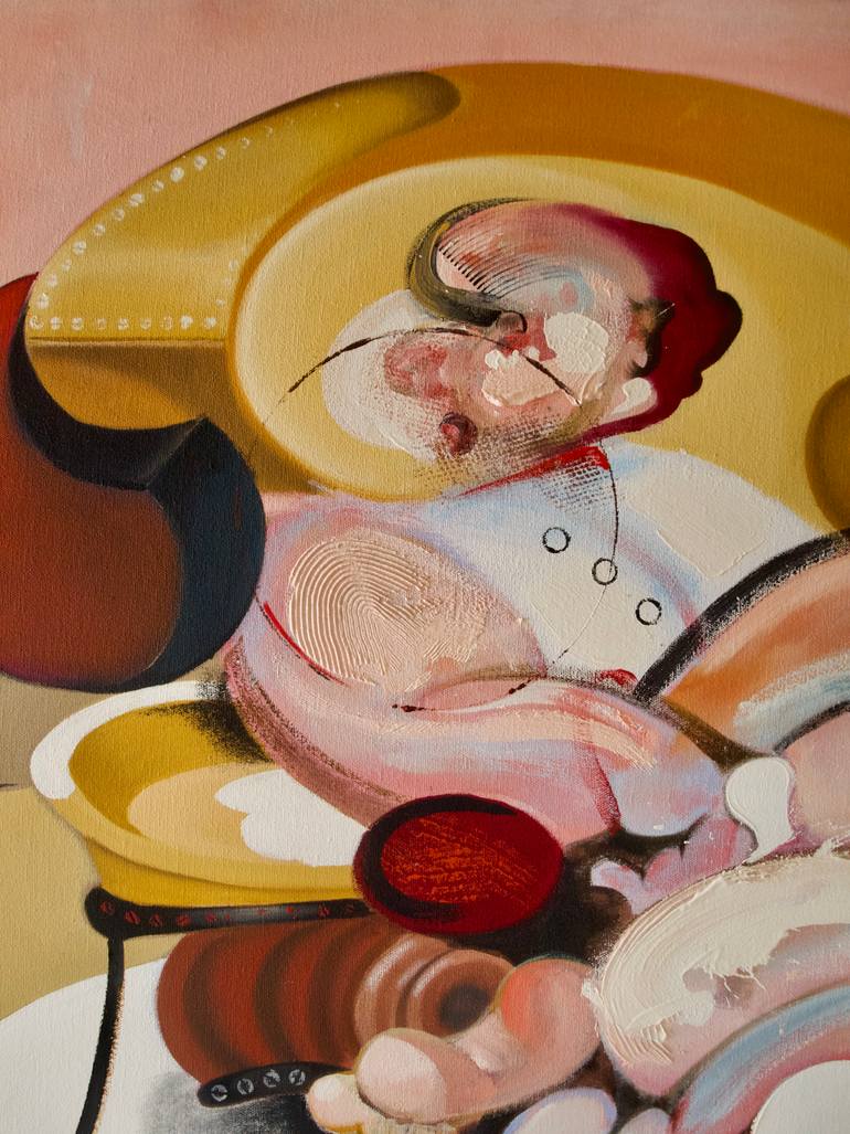 Original Modernism People Painting by Patrick Cuenot