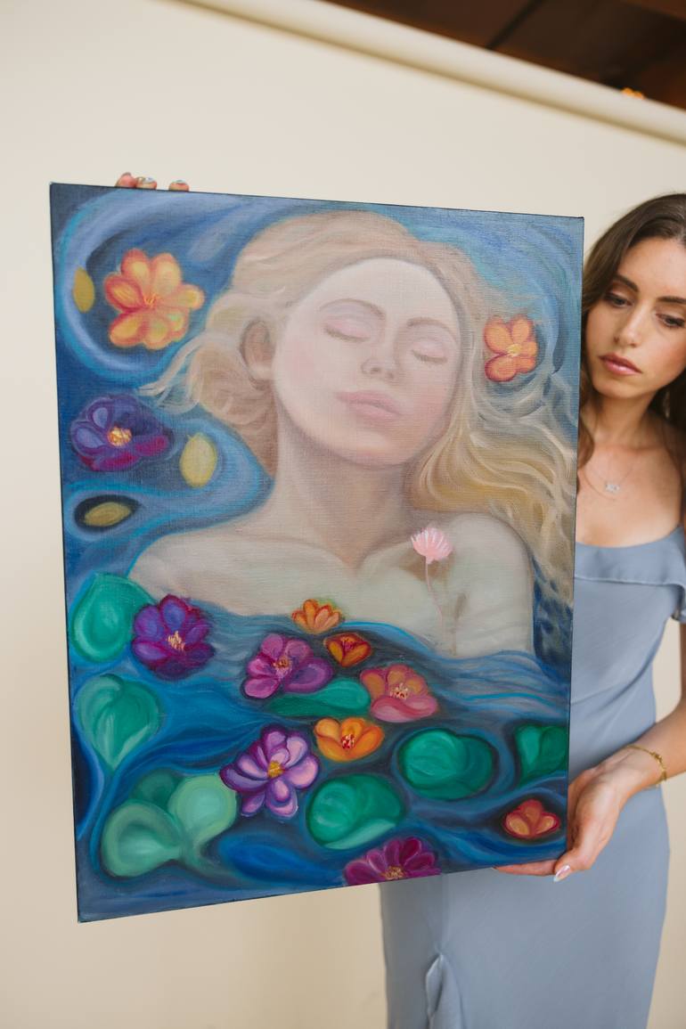 Original Impressionism Floral Painting by Charlotte Walsh