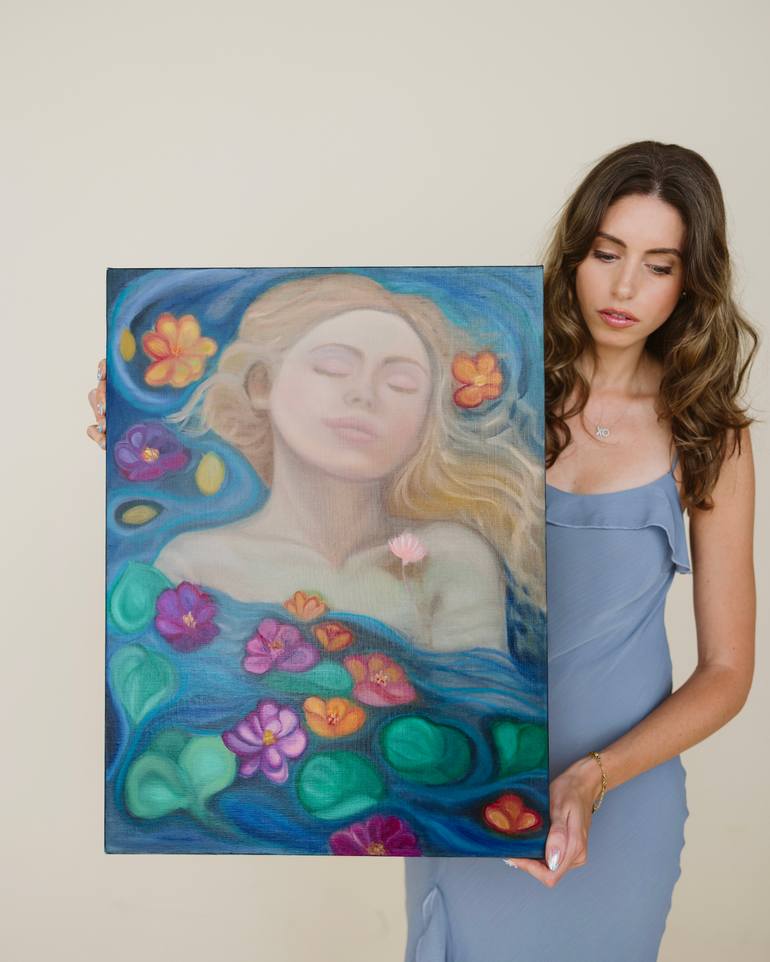 Original Impressionism Floral Painting by Charlotte Walsh