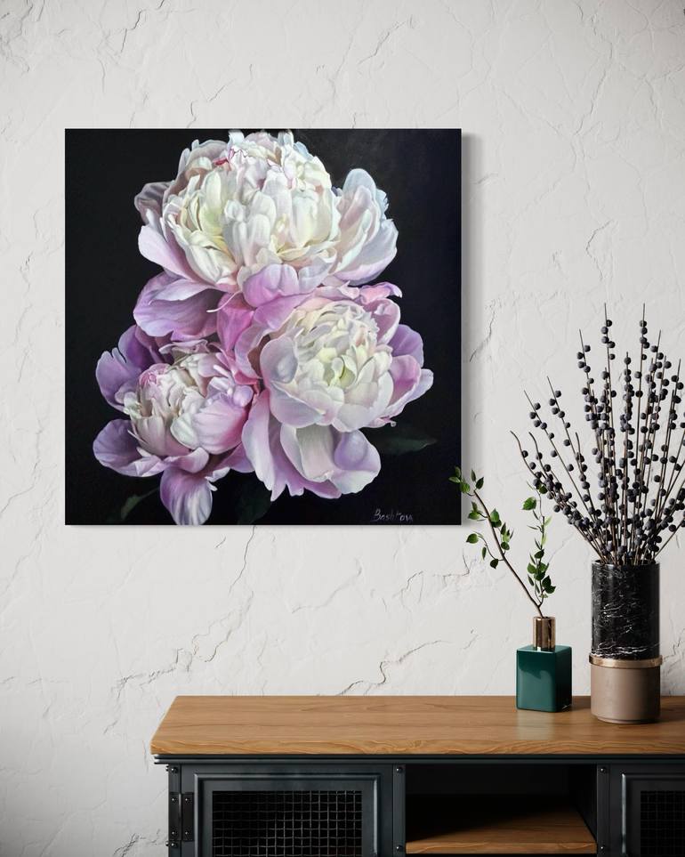 Original Realism Floral Painting by Mariia Bashtova