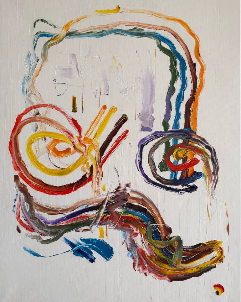 Original Abstract Painting by Stephen Ursino | Figurative Art on Canvas | You Don't Know the Shape I'm In