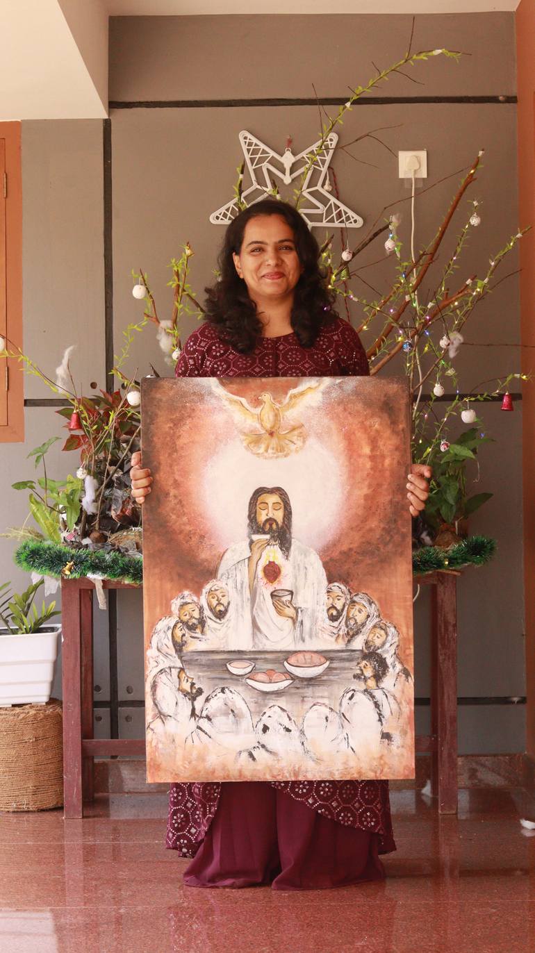 Original Contemporary Abstract Painting by Anju Philip