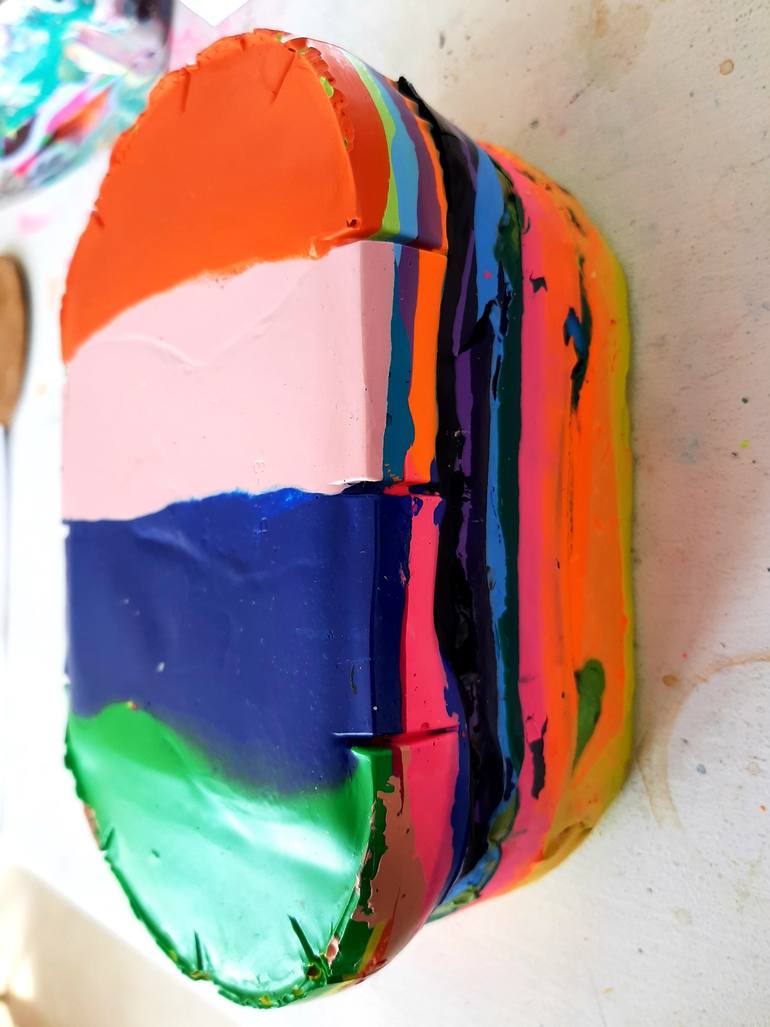 Original Conceptual Abstract Painting by Evelyn Snoek