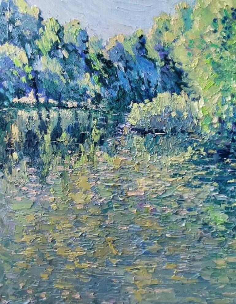 Original Art Deco Landscape Painting by Kiet Hoang