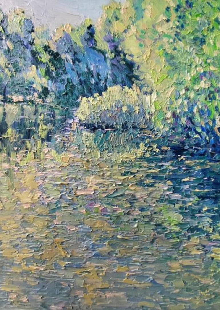 Original Art Deco Landscape Painting by Kiet Hoang