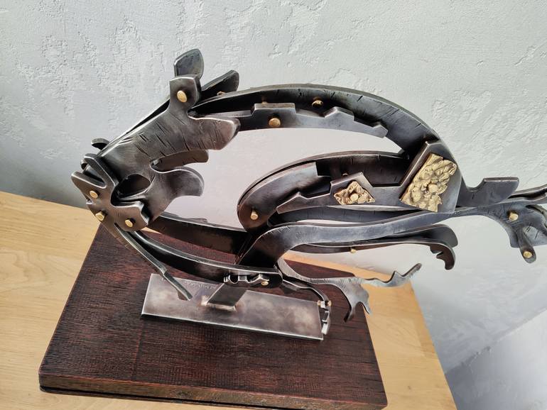 Original Art Deco Abstract Sculpture by Alexander Plamadil