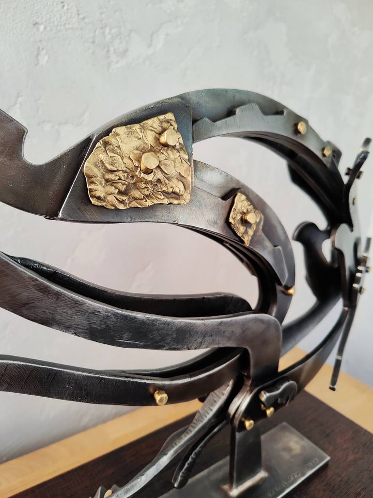 Original Art Deco Abstract Sculpture by Alexander Plamadil