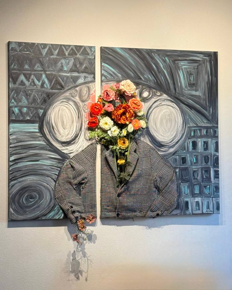 Original Conceptual Abstract Painting by Axza B-Zan
