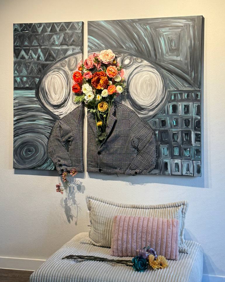 Original Conceptual Abstract Painting by Axza B-Zan