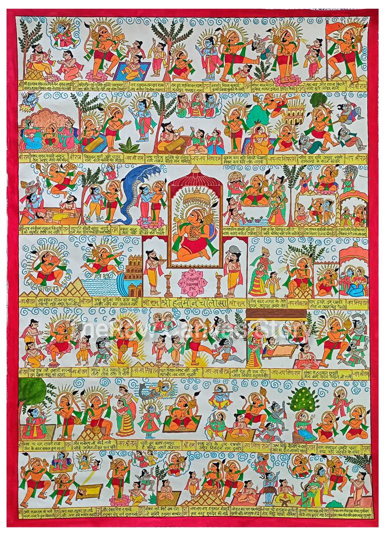 Original Folk Classical Mythology Painting by Shweta Thakur