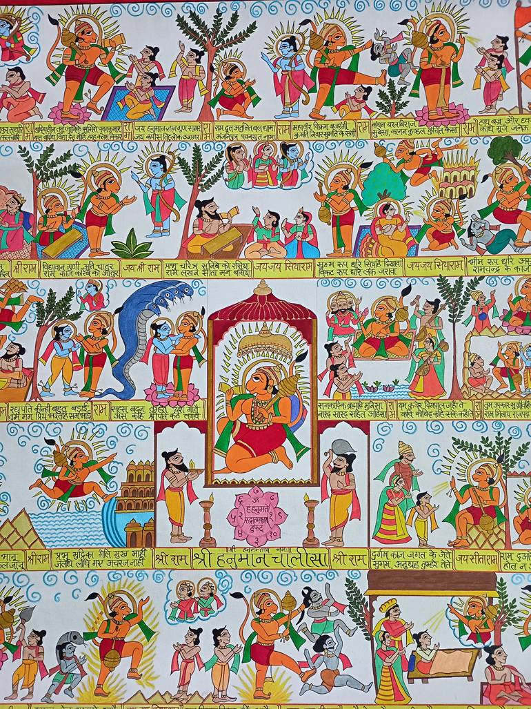 Original Folk Classical Mythology Painting by Shweta Thakur