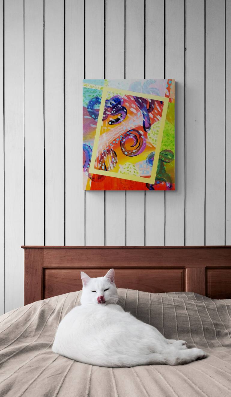 Original Street Art Abstract Painting by Serge Mai