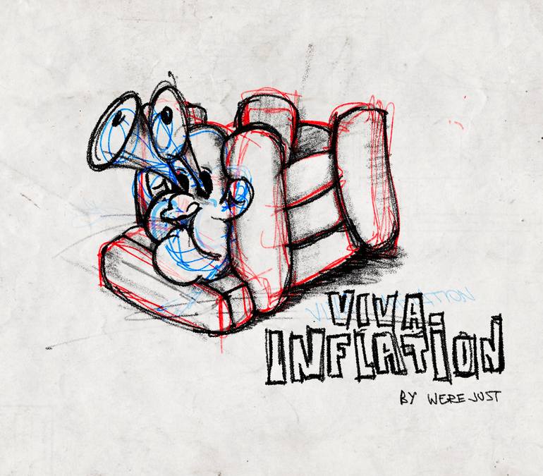 Original Abstract Expressionism Comics Drawing by Werejust Matter