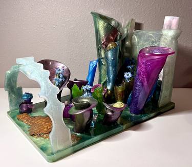 Original Abstract Expressionism Abstract Sculpture by Leslie Lawson