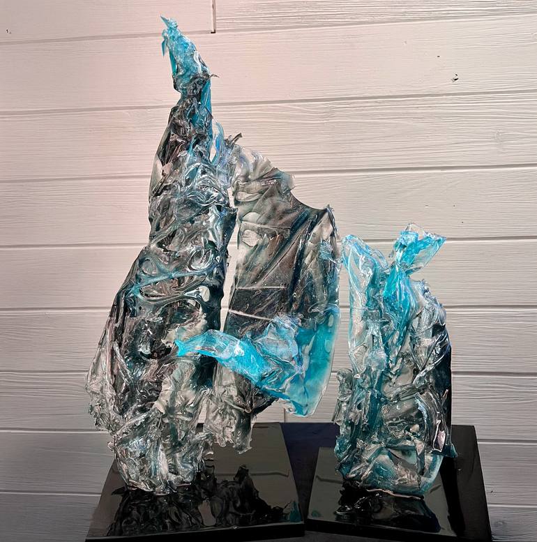 Original Abstract Expressionism Abstract Sculpture by Leslie Lawson