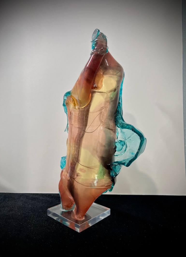 Original Abstract Expressionism Abstract Sculpture by Leslie Lawson