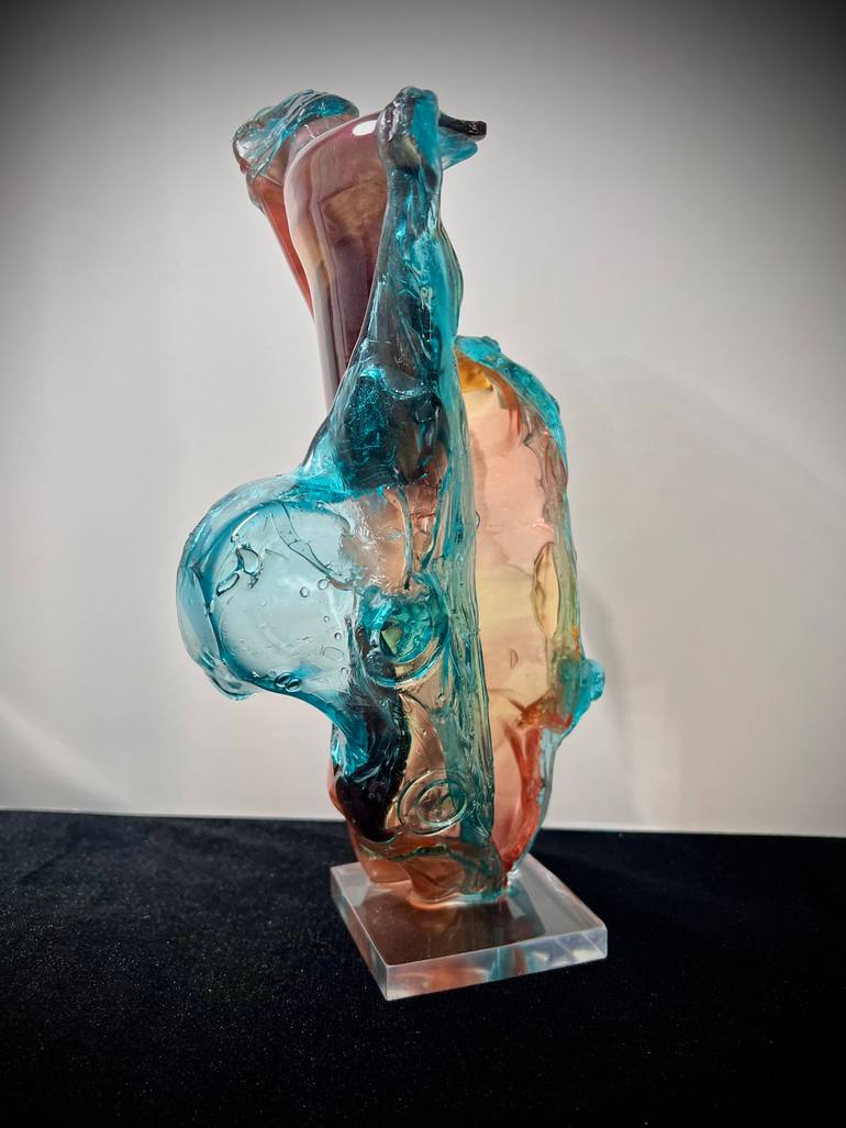Original Abstract Expressionism Abstract Sculpture by Leslie Lawson