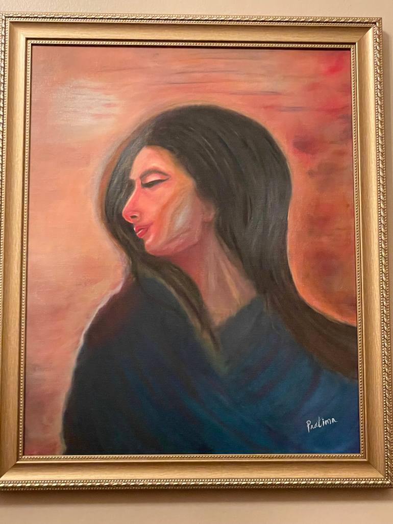 Original Expressionism Women Painting by Pratima Kumar