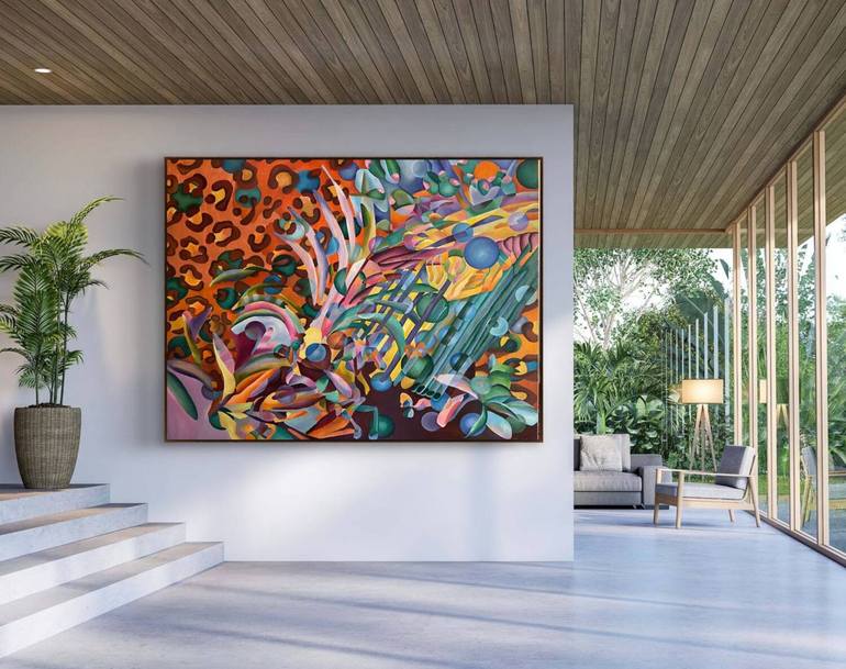 Original Abstract Expressionism Botanic Painting by Tatiana Brodskaia