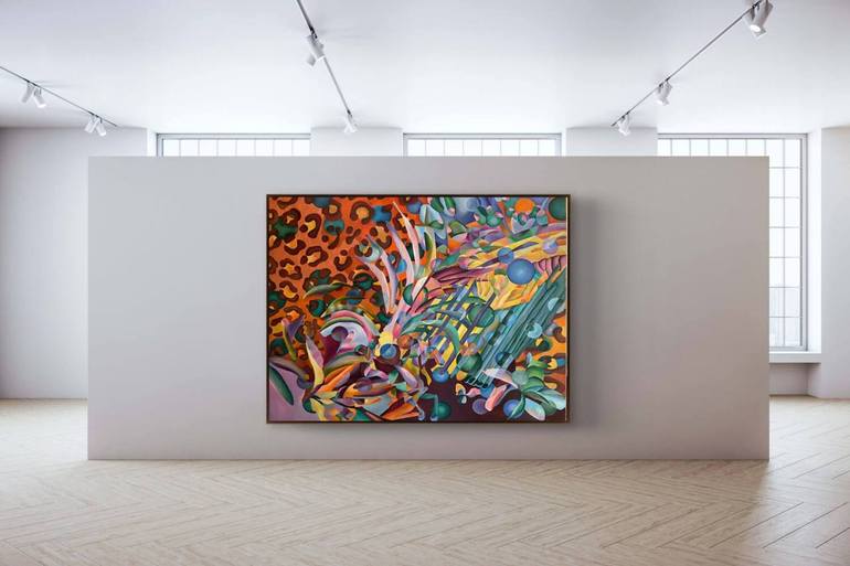 Original Abstract Expressionism Botanic Painting by Tatiana Brodskaia
