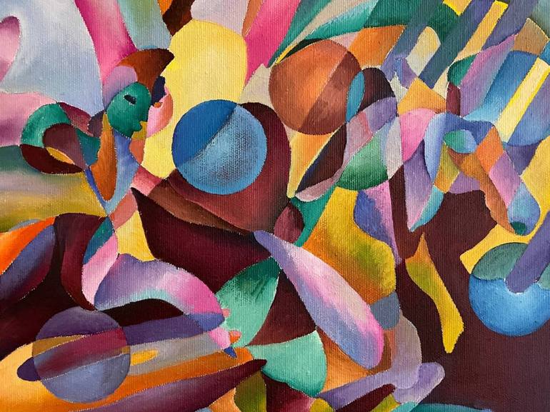 Original Abstract Expressionism Botanic Painting by Tatiana Brodskaia