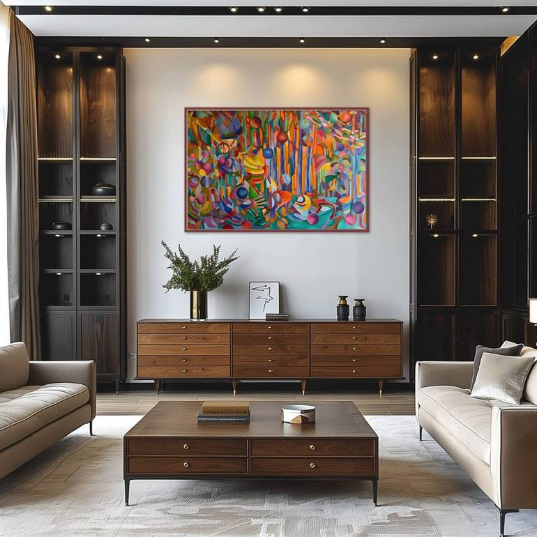 Original Abstract Botanic Painting by Tatiana Brodskaia