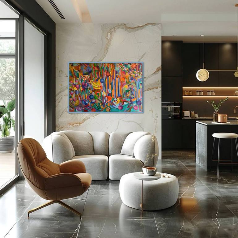 Original Abstract Botanic Painting by Tatiana Brodskaia