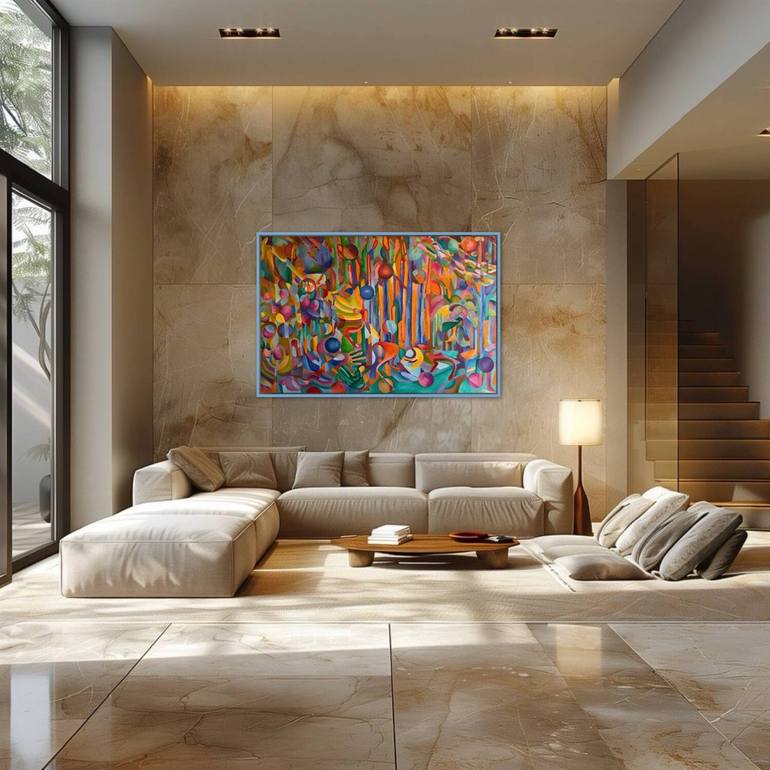 Original Abstract Botanic Painting by Tatiana Brodskaia