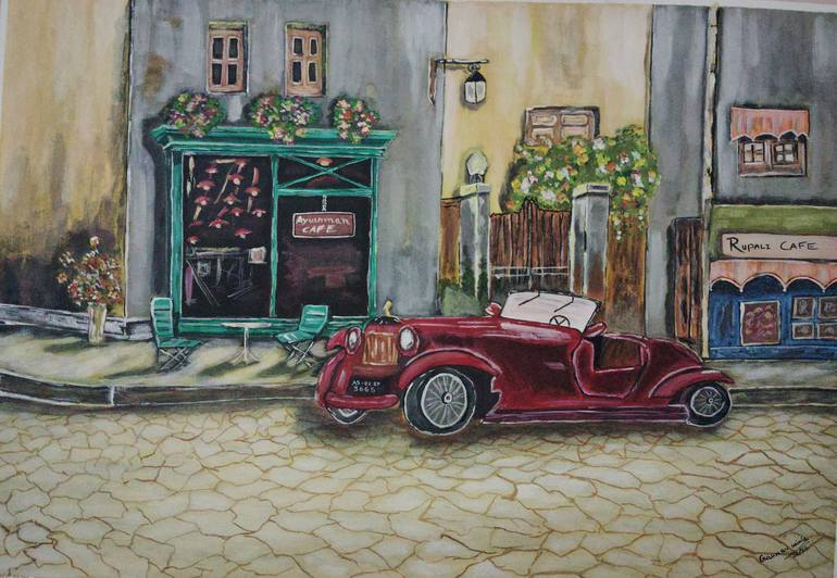 Original Abstract Car Painting by Gaurav Saikia