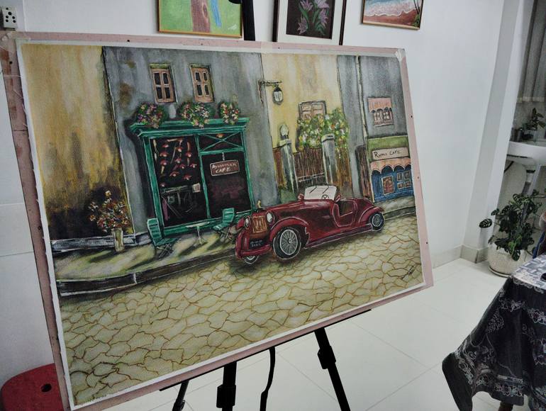 Original Abstract Car Painting by Gaurav Saikia
