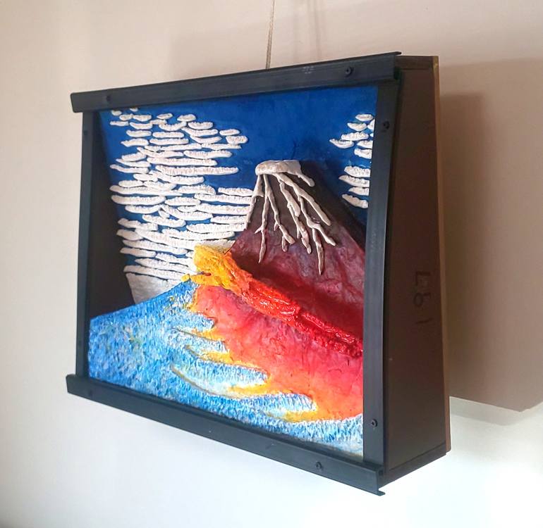 Original Cubism Landscape Painting by Zensaku Yamakawa