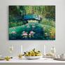 Lush Green Pond with Soft Hues in a dining room