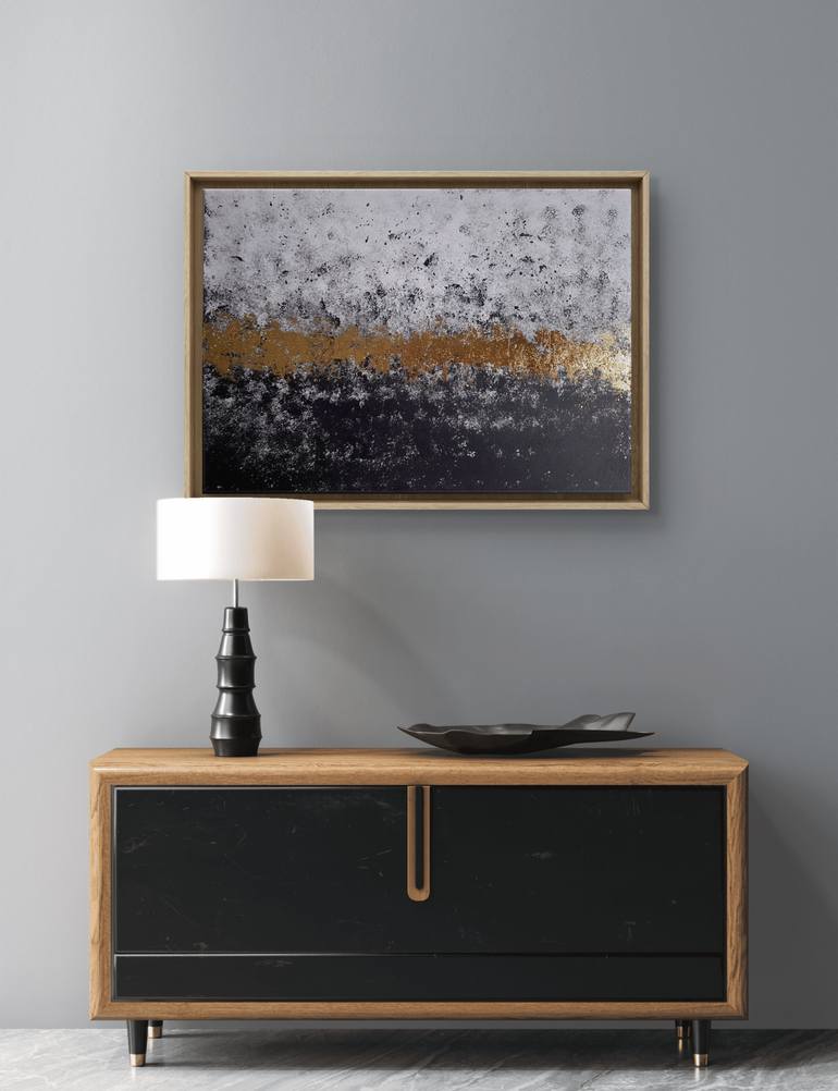 Original Black & White Abstract Painting by Francesca Barretta