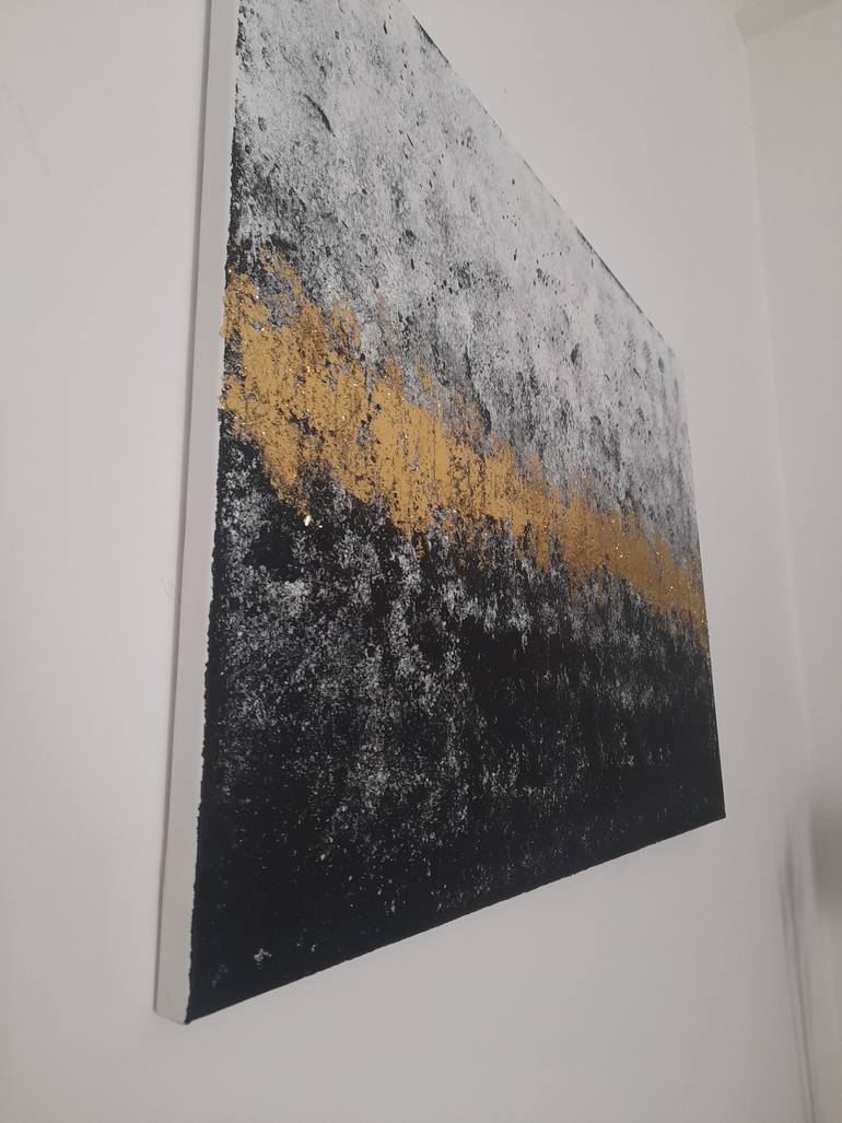 Original Black & White Abstract Painting by Francesca Barretta